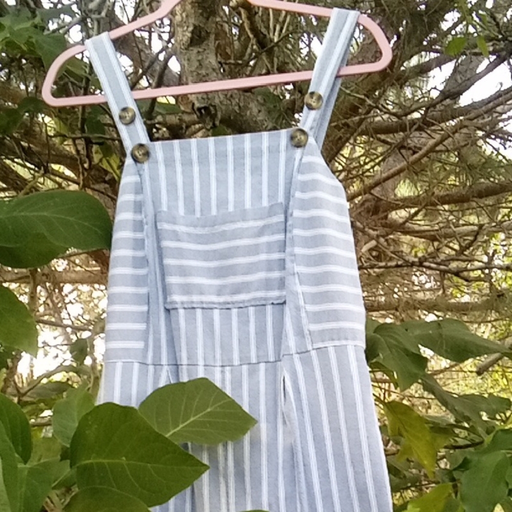 Robert Louis Light Blue Striped Pants Suit